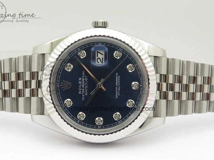 0406 Cozy New DateJust 41 126334 ARF 1:1 Best Edition 904L Steel Blue Diamonds Dial on Jubilee Bracelet A 2548